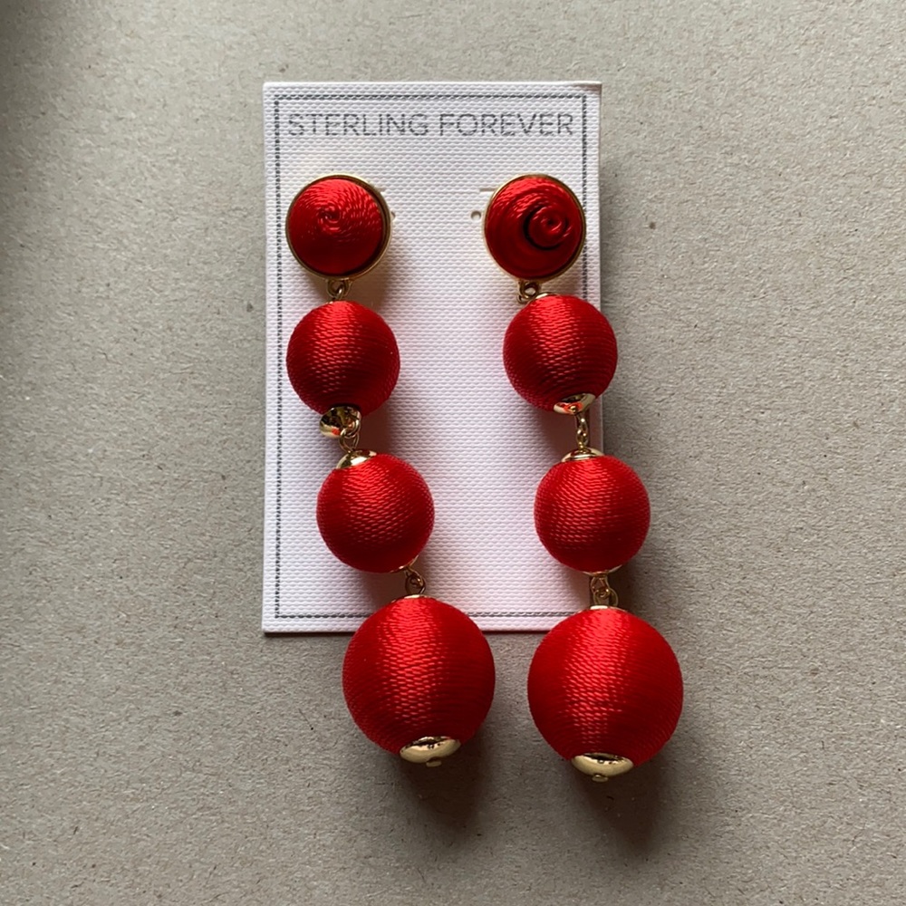 Sterling Forever Orbit Drop Earrings